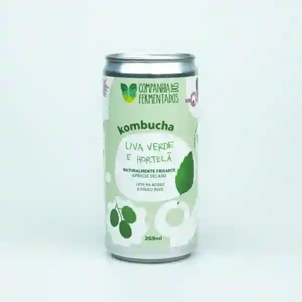 Kombucha de uva verde com hortelã